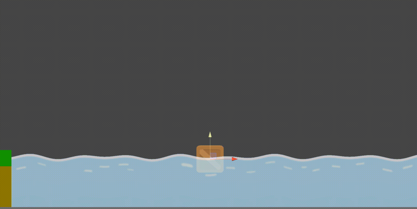 Animated 2D water shader effect